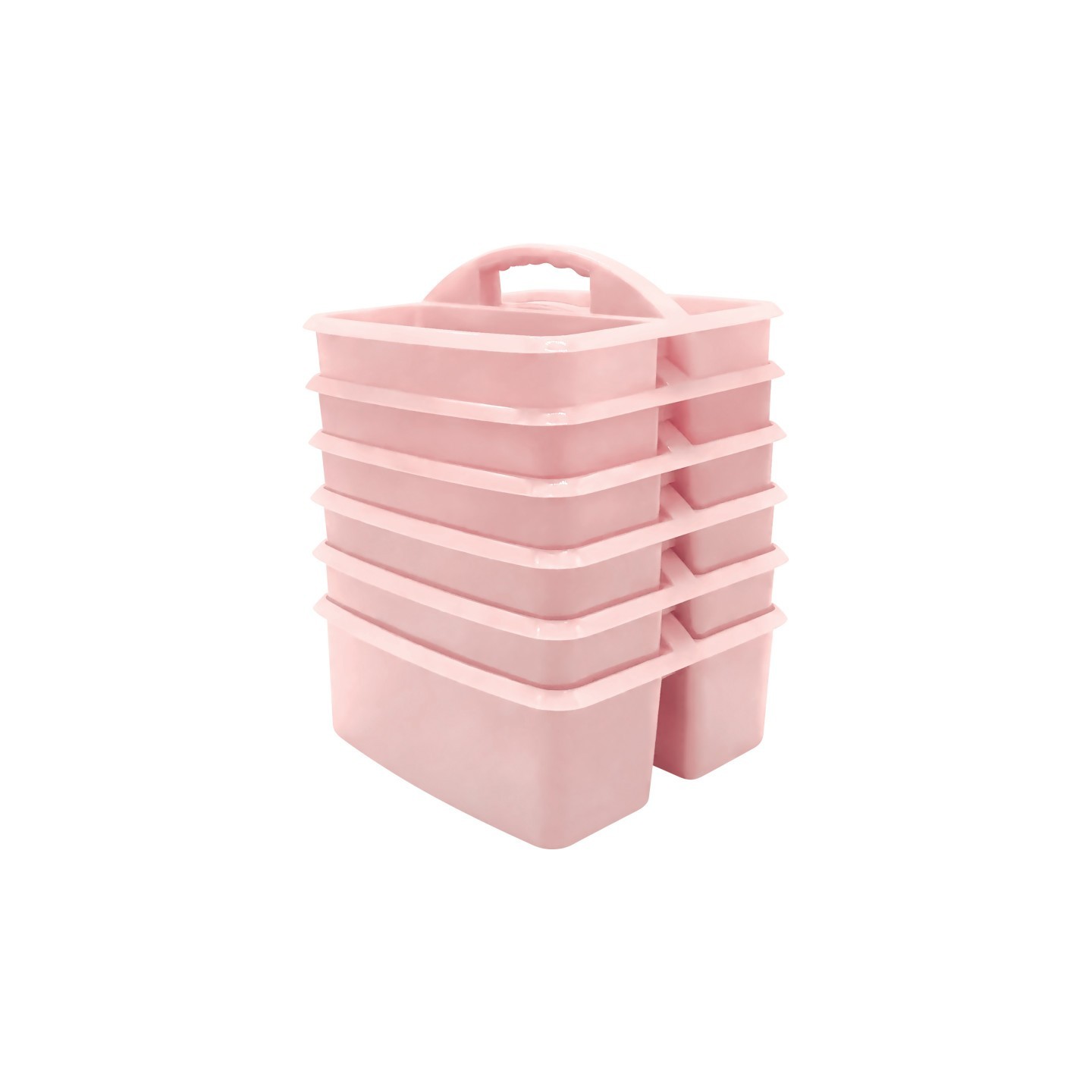 Teacher Created Resources® Storage Caddy, Light Pink, Pack of 6