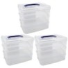 Teacher Created Resources® 3-Tier Clear Stackable Storage Container, Pack of 3