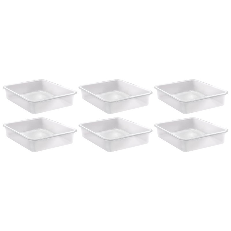 Teacher Created Resources® Large Plastic Letter Tray, Clear, Pack of 6
