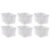 Teacher Created Resources® Plastic Multi-Purpose Bin, Clear, Pack of 6