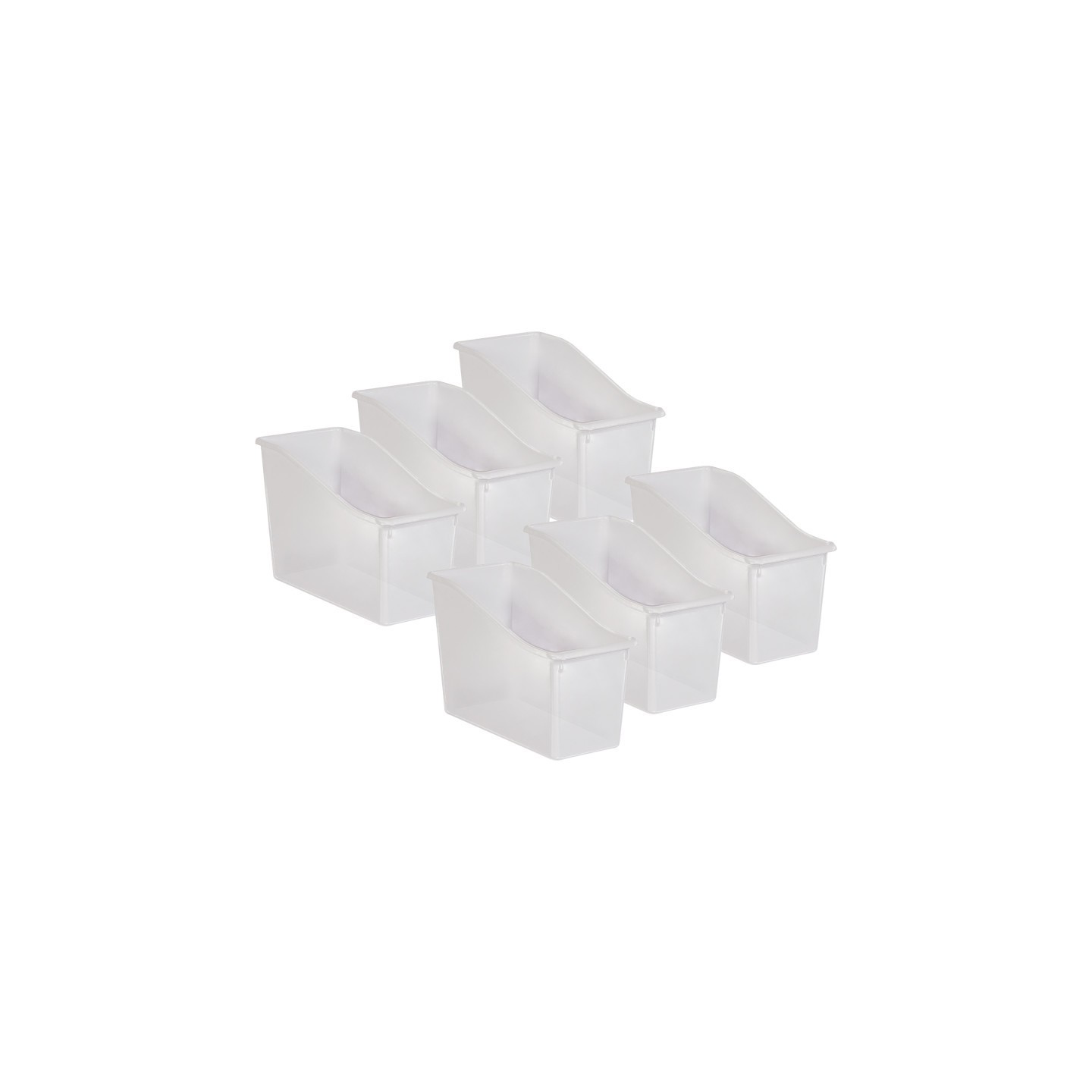 Teacher Created Resources® Plastic Book Bin, Clear, Pack of 6