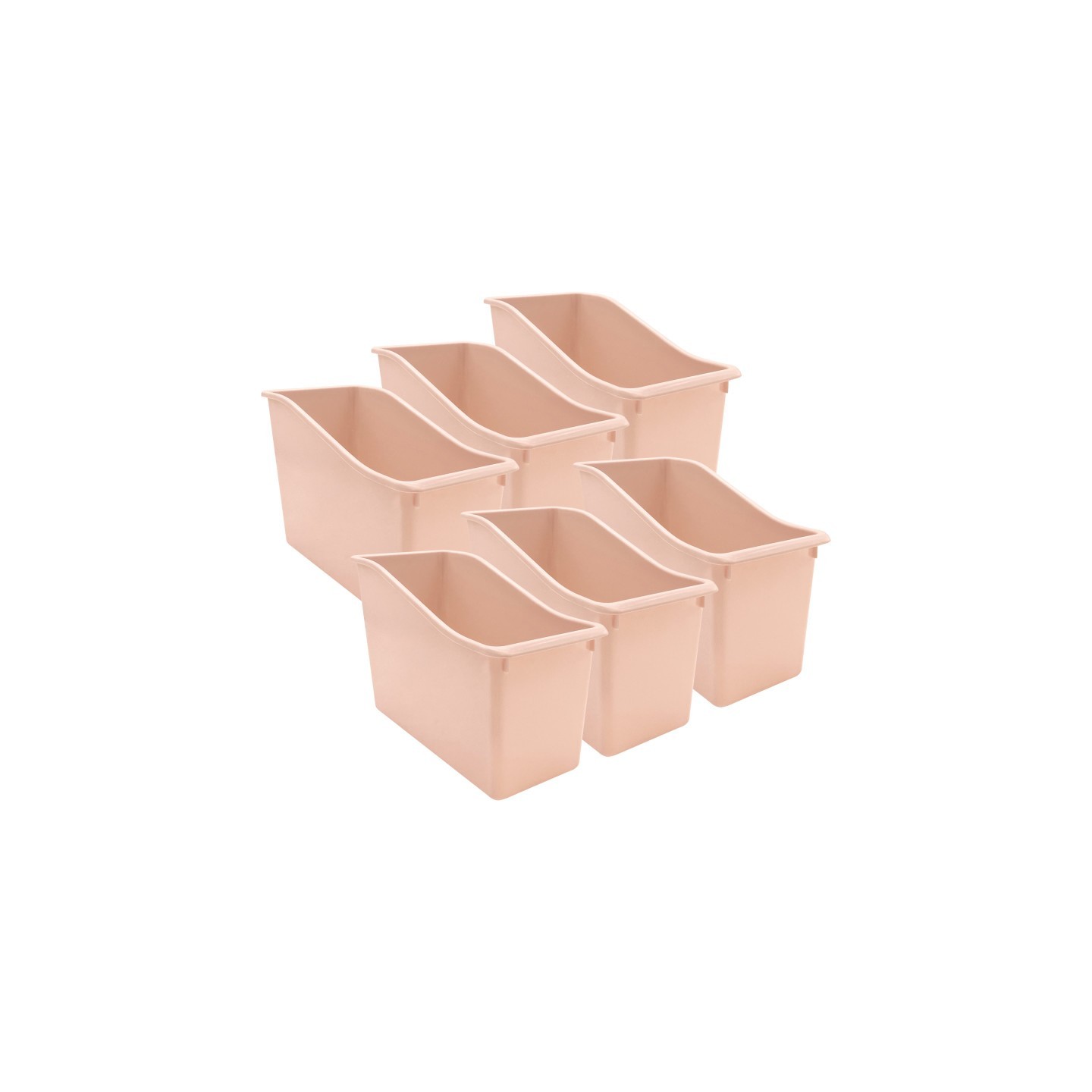 Teacher Created Resources® Blush Plastic Book Bin, Pack of 6