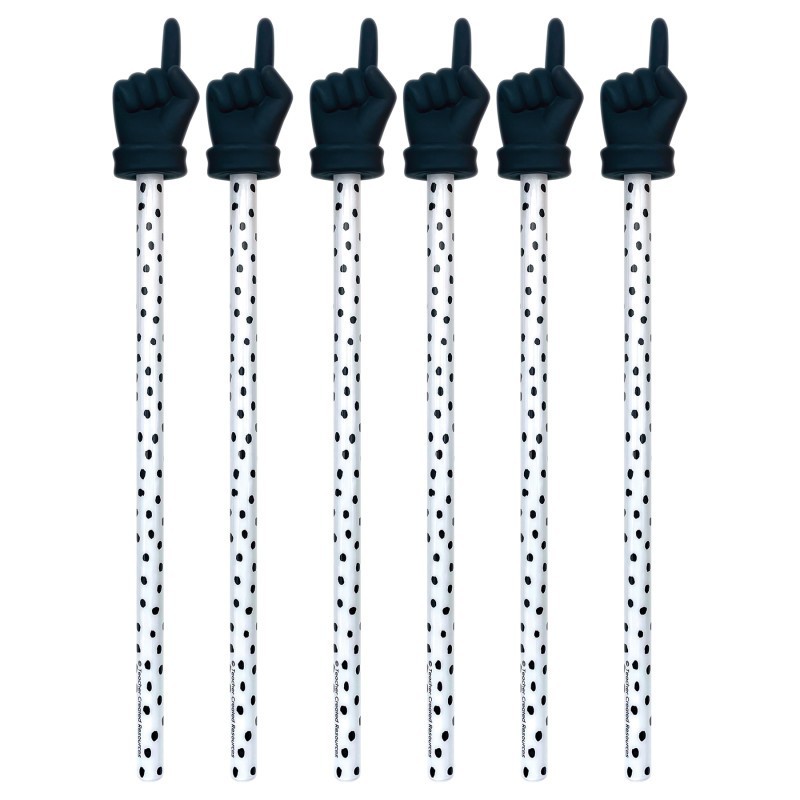 Teacher Created Resources® Black Painted Dots Hand Pointer, Pack of 6