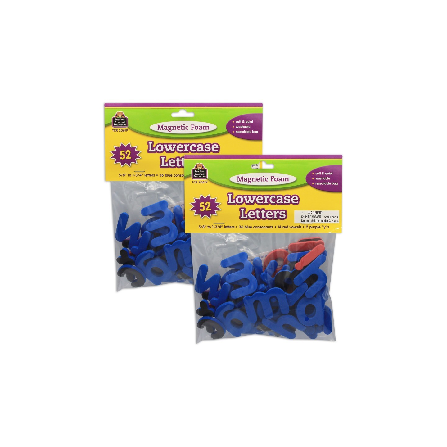 Teacher Created Resources® Magnetic Foam Lowercase Letters, 2 Sets