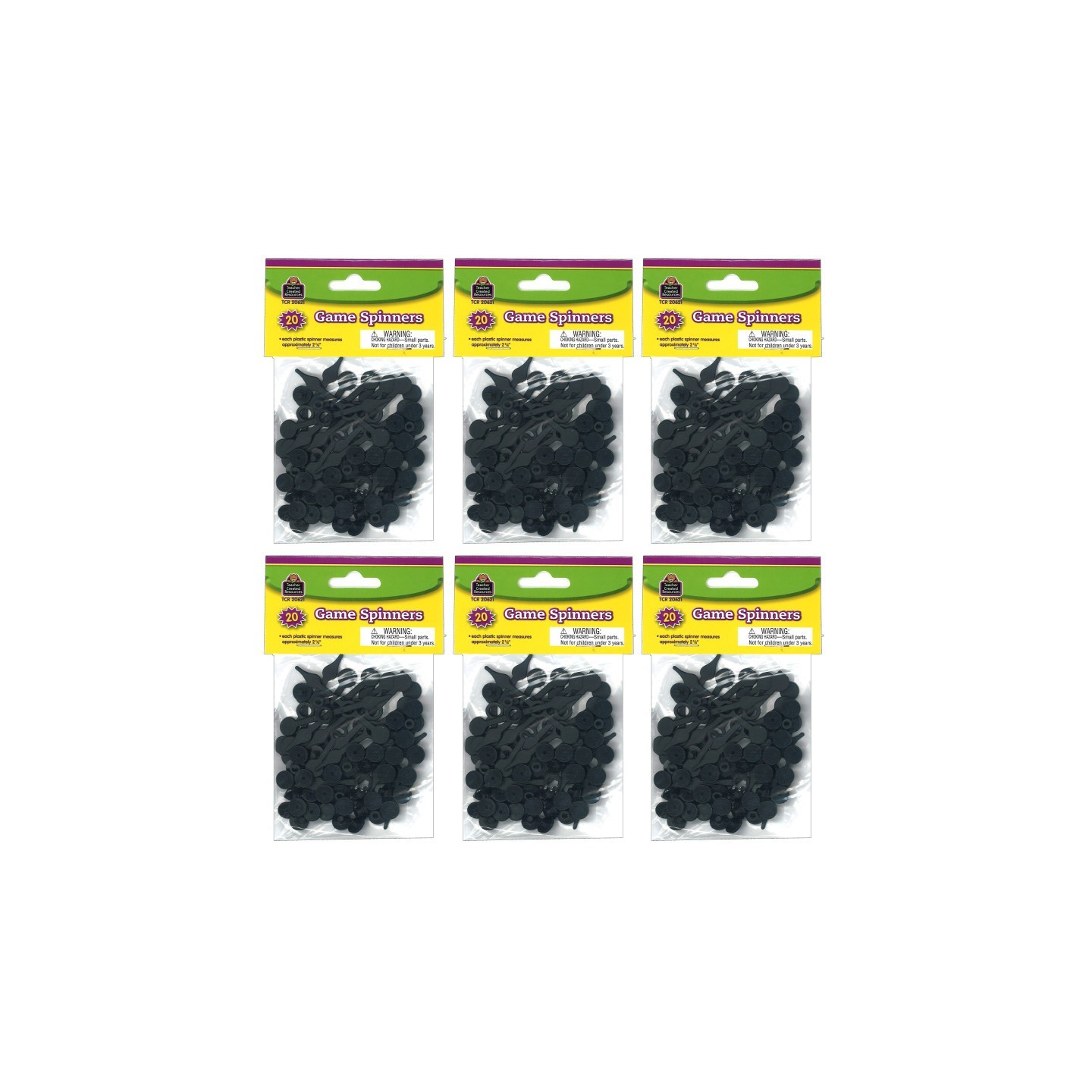 Teacher Created Resources® Game Spinners, 20 Per Pack, 6 Packs