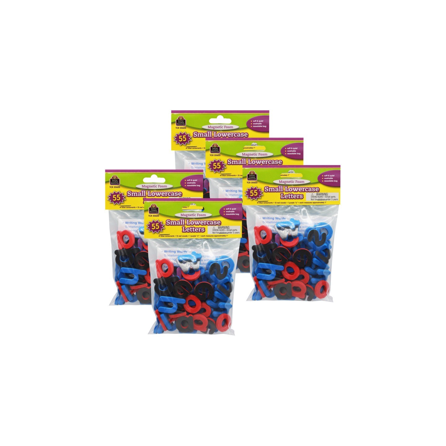 Teacher Created Resources® Magnetic Foam: Small Lowercase Letters, 55 Per Pack, 5 Packs