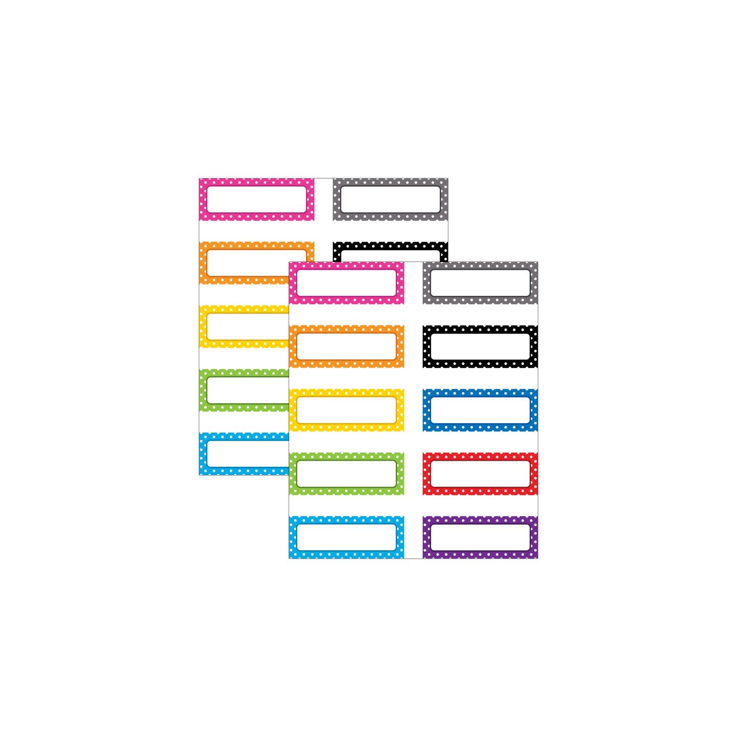 Teacher Created Resources® Polka Dots Magnetic Labels, 30 Per Pack, 2 Packs