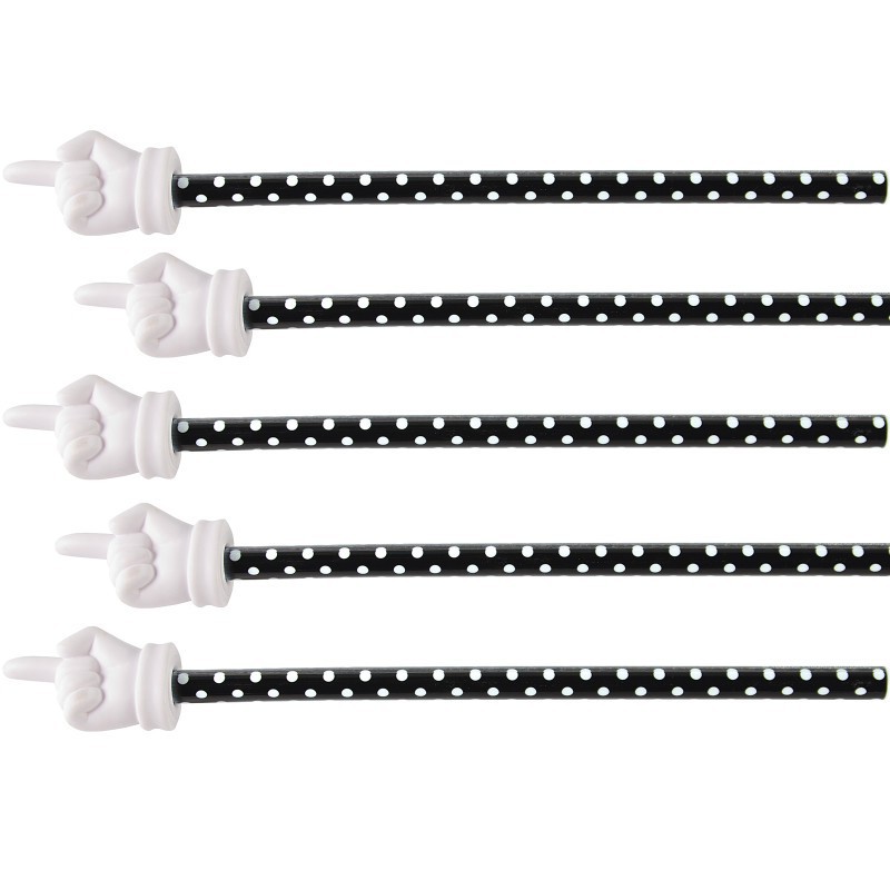 Teacher Created Resources® Black Polka Dots Hand Pointer, Pack of 5
