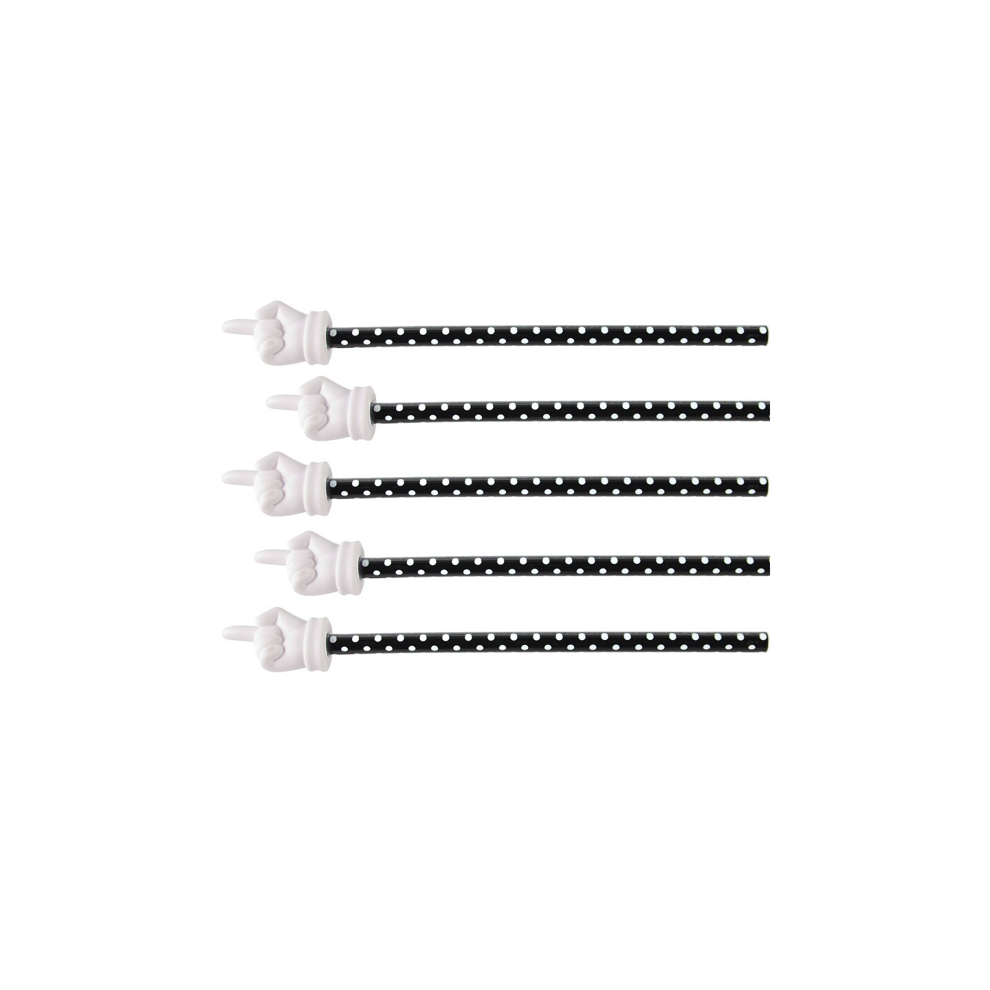 Teacher Created Resources® Black Polka Dots Hand Pointer, Pack of 5