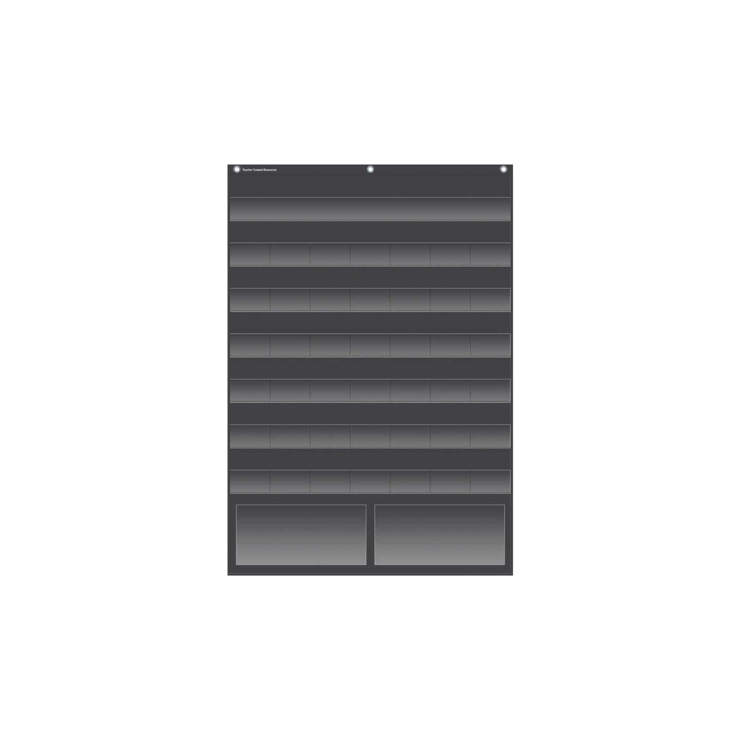 Teacher Created Resources® Black Calendar Pocket Chart (25" x 36")