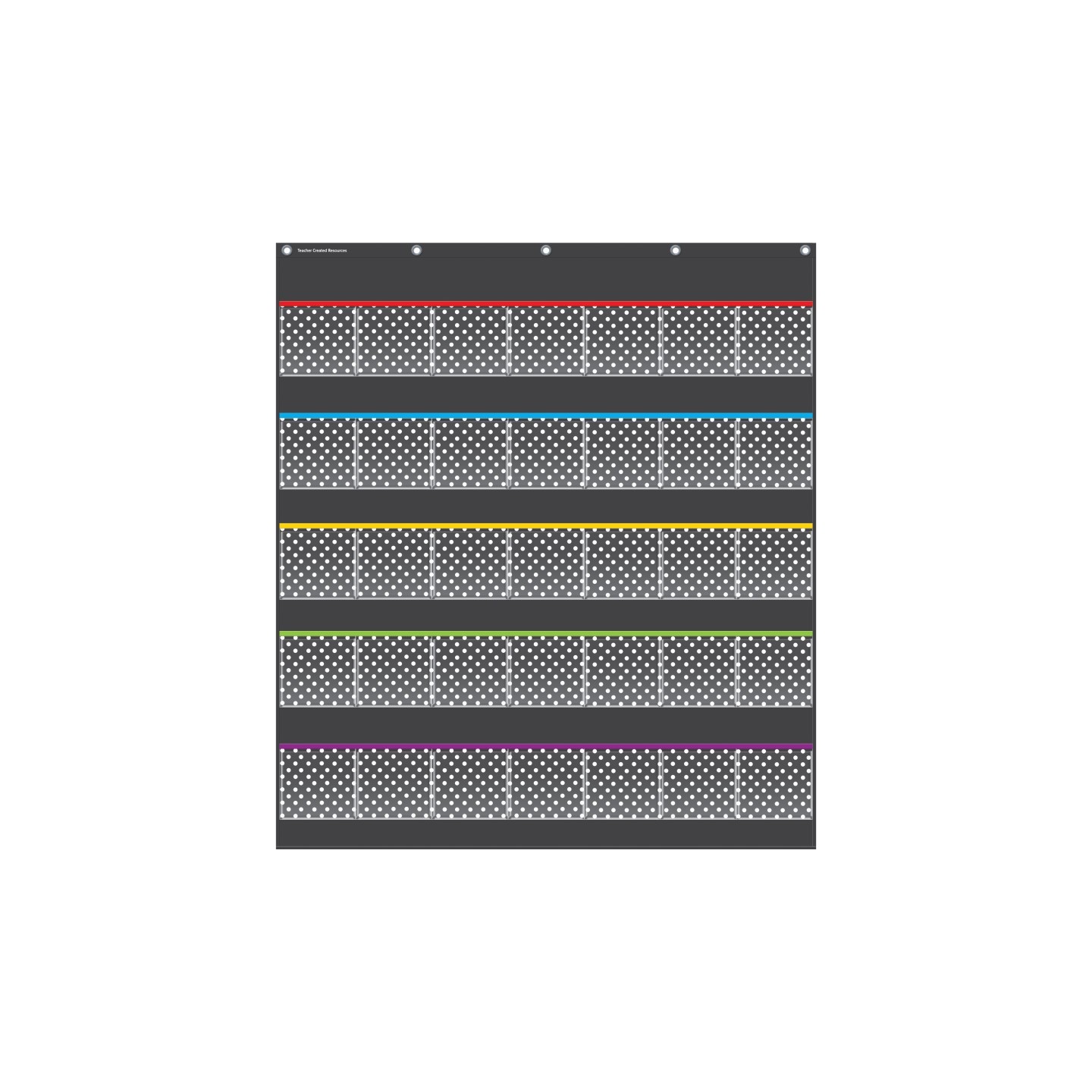 Teacher Created Resources® Black Polka Dots Storage Pocket Chart