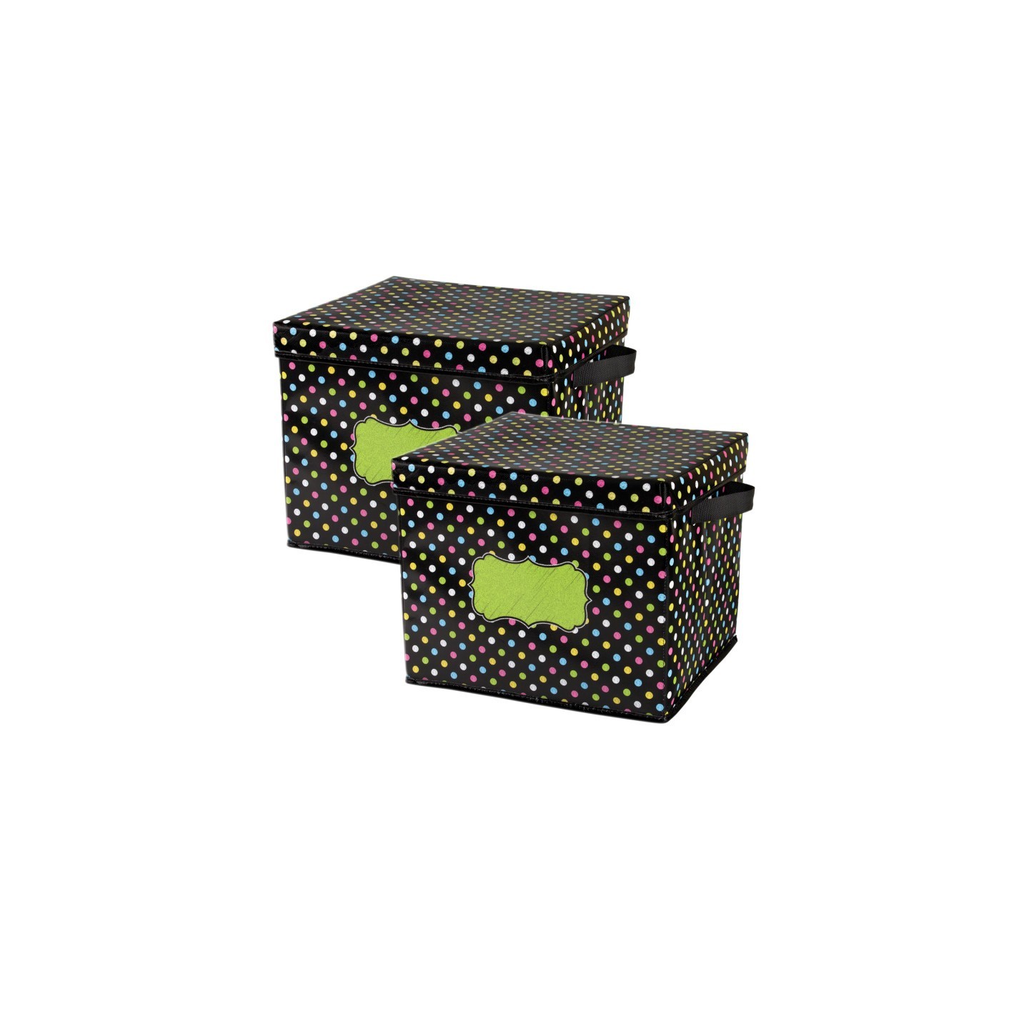 Teacher Created Resources® Chalkboard Brights Storage Box with Lid, Pack of 2