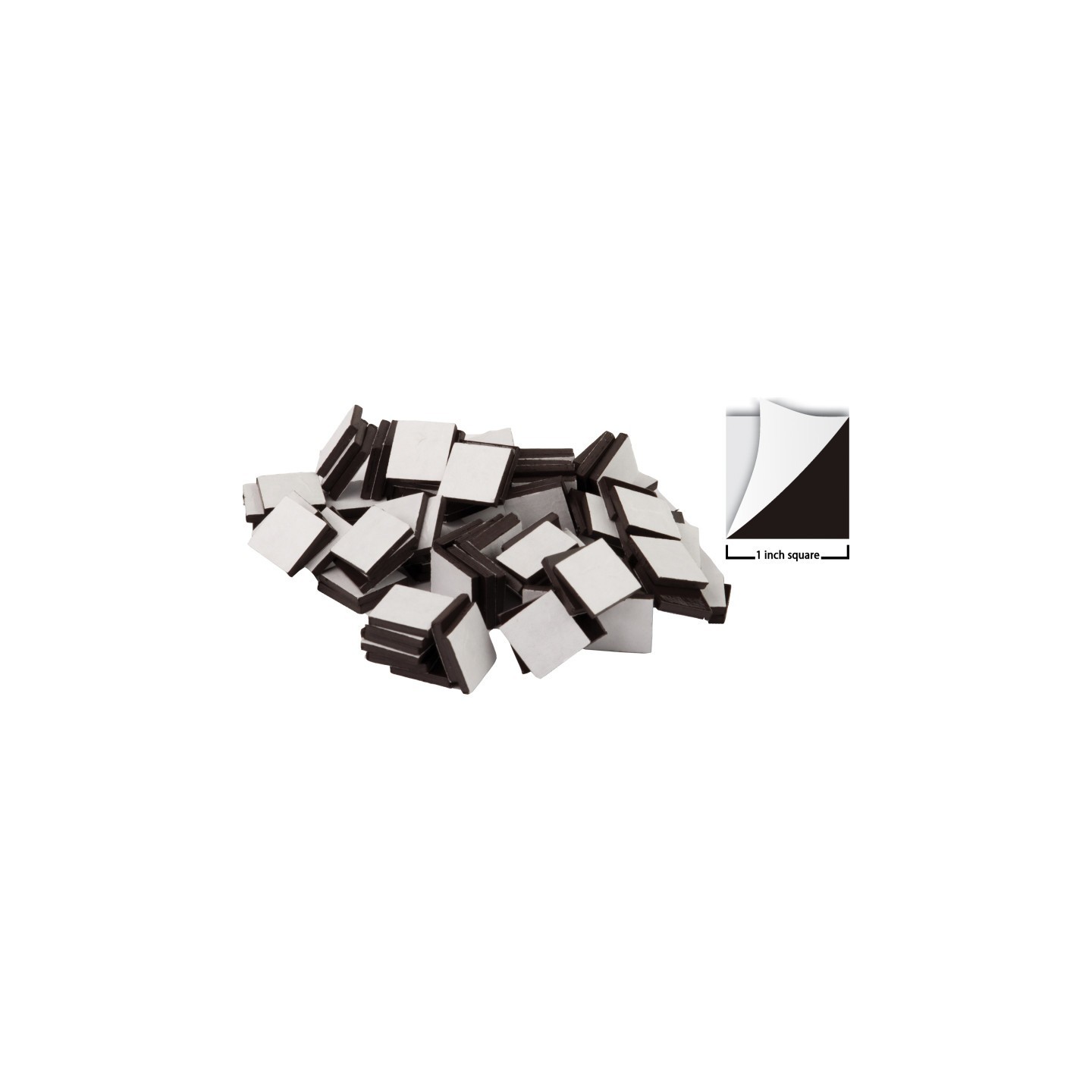 Teacher Created Resources® Adhesive Magnetic Squares, 1" sq, Pack of 50