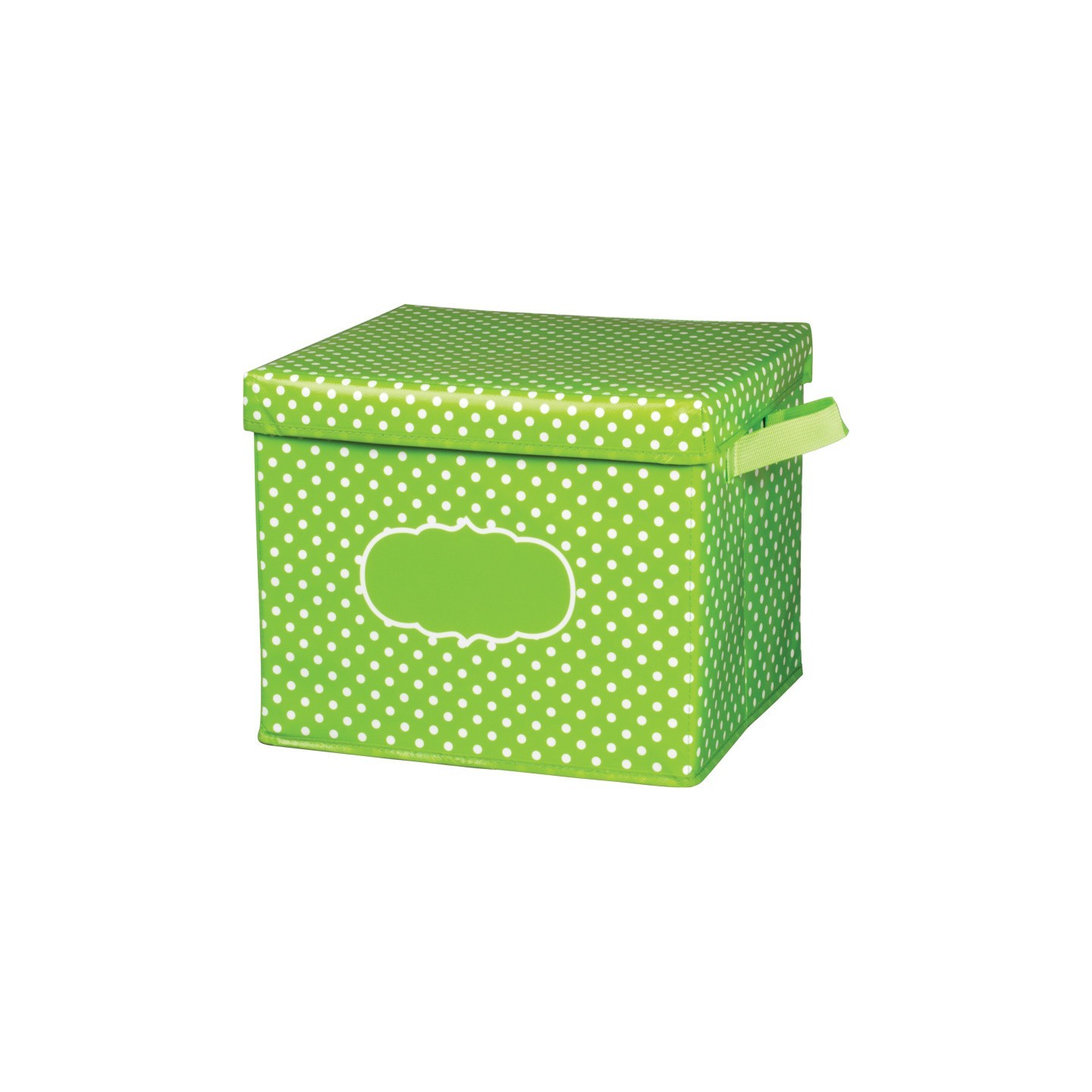 Teacher Created Resources® Lime Polka Dots Storage Box