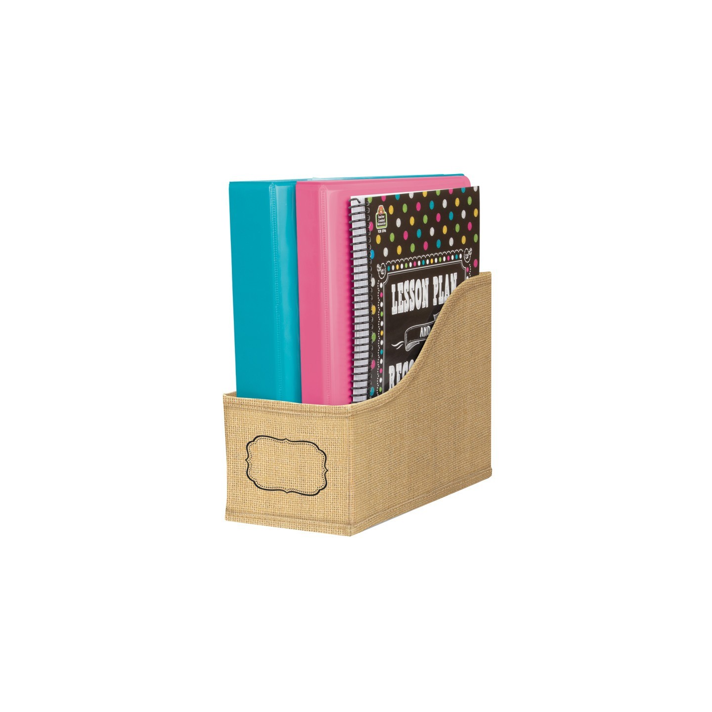 Teacher Created Resources® Burlap Design Book Bin
