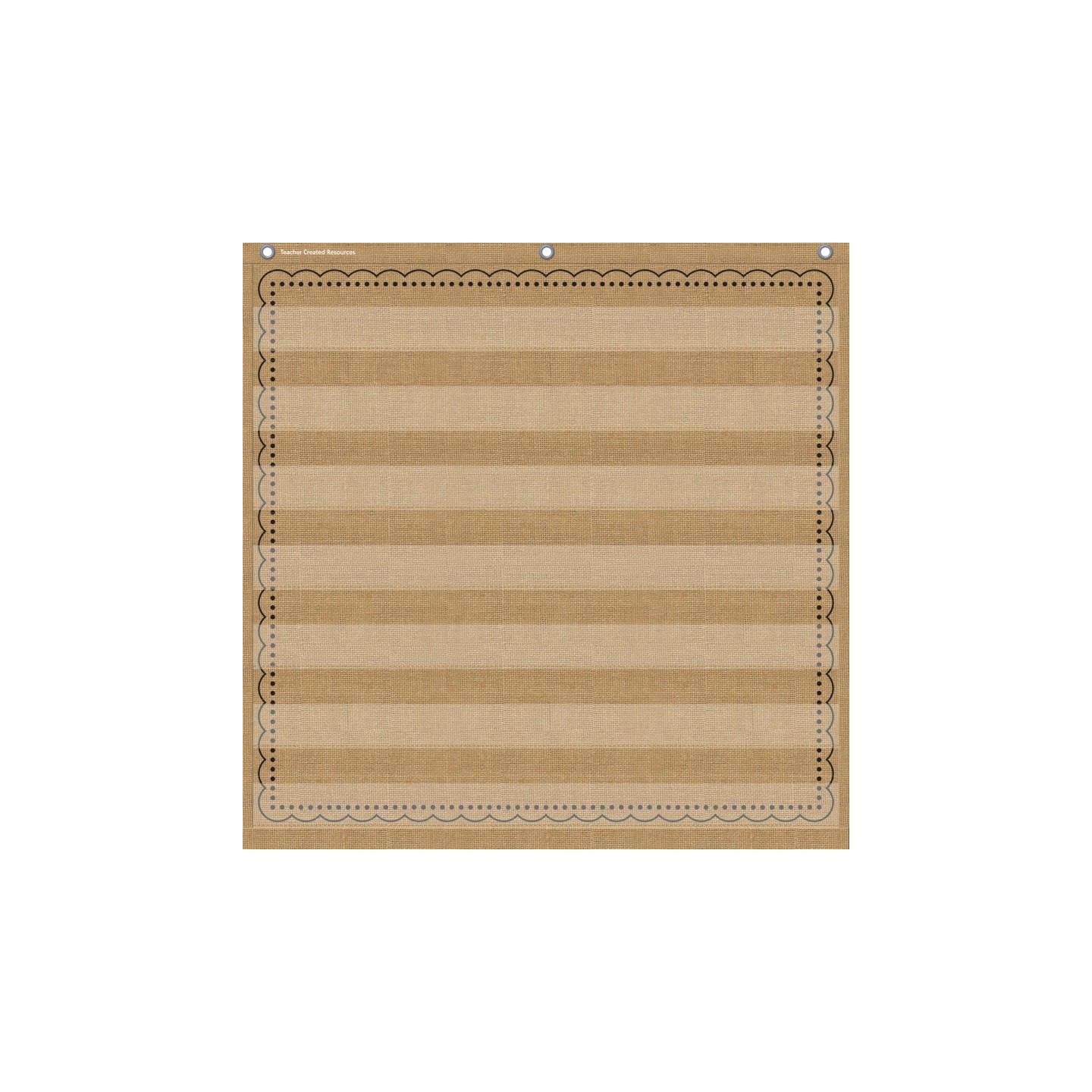 Teacher Created Resources® 7-Pocket Pocket Chart, Burlap Design, 28" x 28"