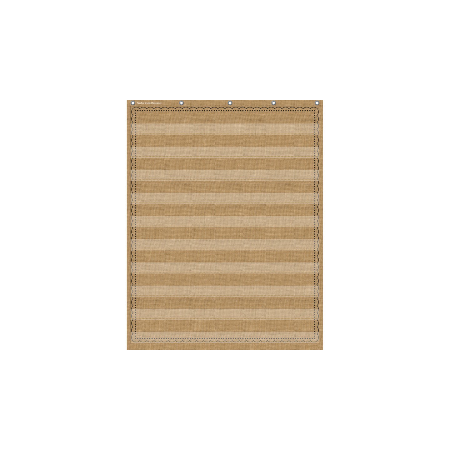 Teacher Created Resources® 10-Pocket Pocket Chart, Burlap Design, 34" x 44"