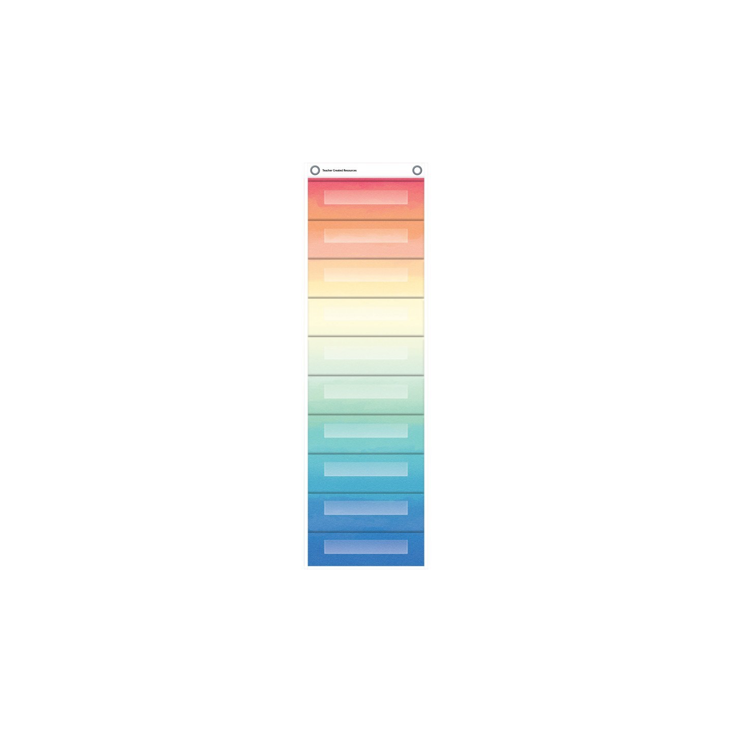 Teacher Created Resources® File Storage Pocket Chart, 10 Pockets, Watercolor, 14" x 58"