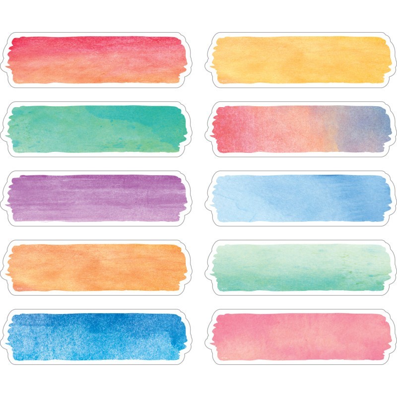 Teacher Created Resources® Watercolor Labels, Non-Adhesive, Pack of 120