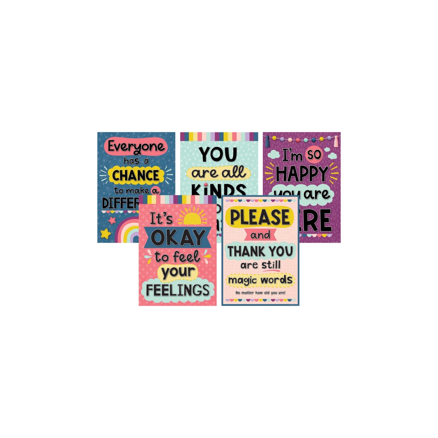 Teacher Created Resources® Oh Happy Day Poster Pack, 5 Posters
