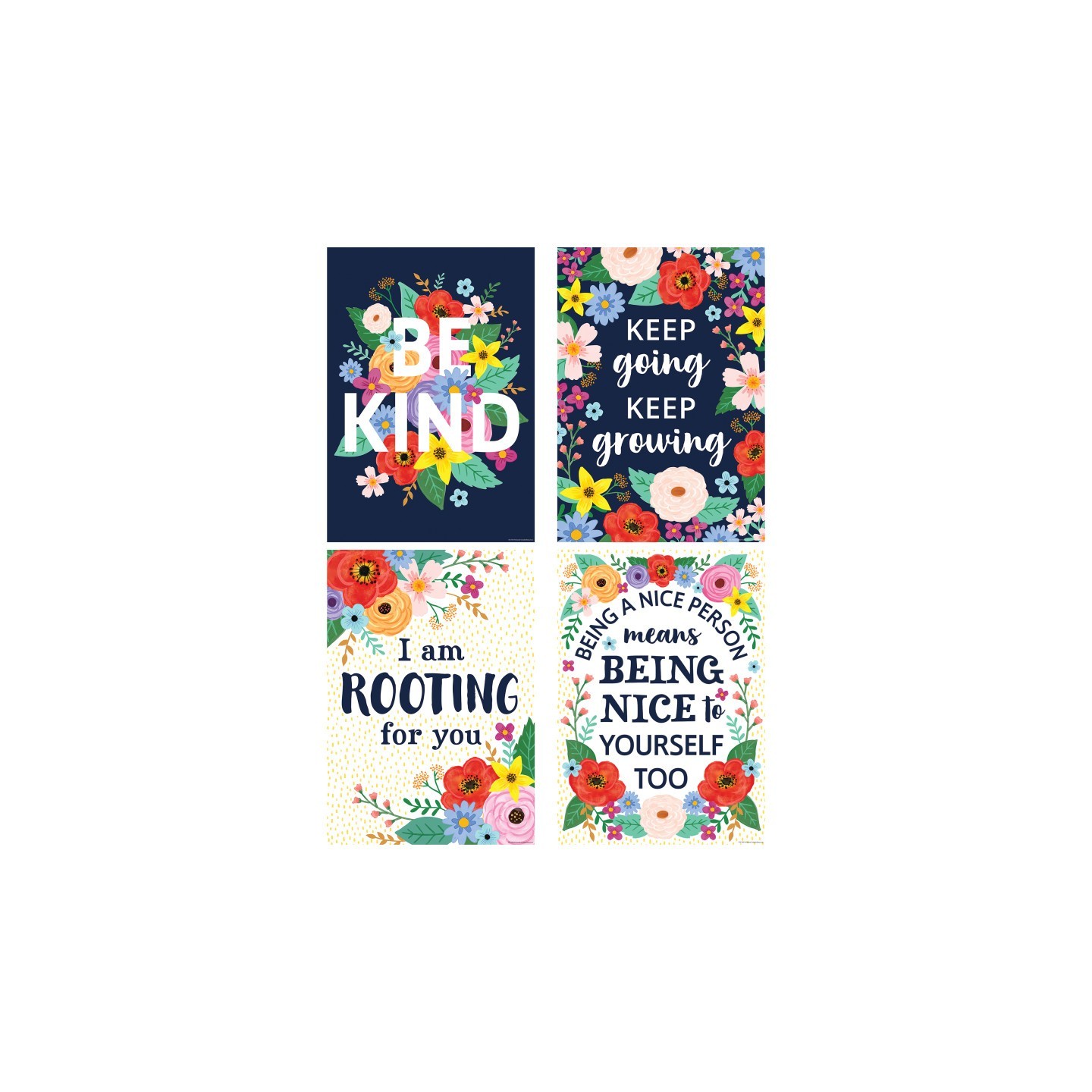 Teacher Created Resources® Wildflowers Positive Posters, Set of 4
