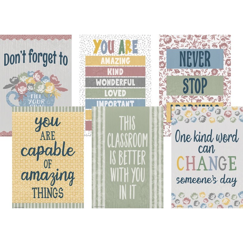 Teacher Created Resources® Classroom Cottage Positive Posters, Set of 6