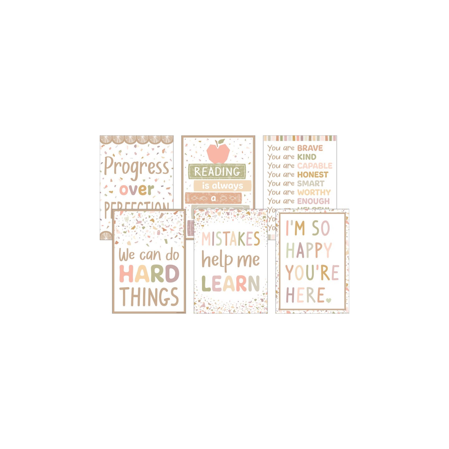 Teacher Created Resources® Terrazzo Tones Positive Poster, Set of 6
