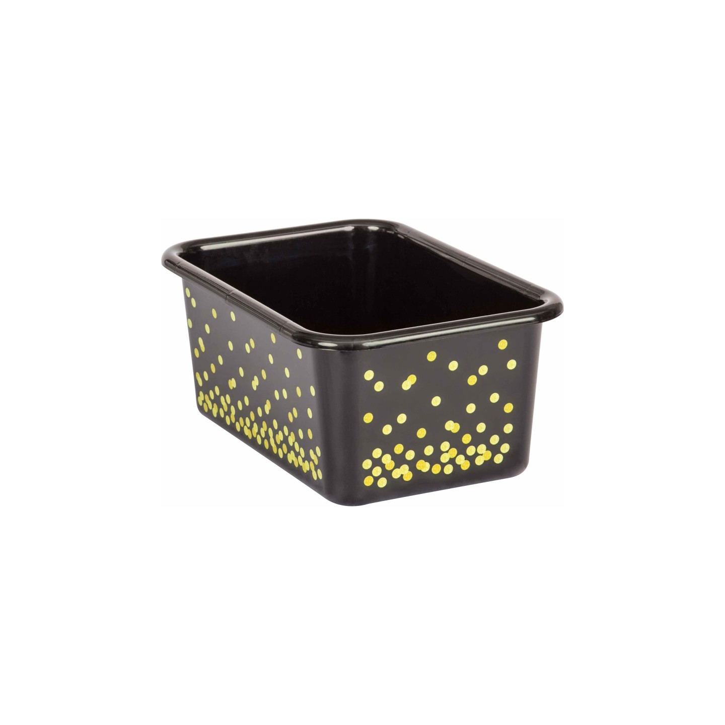 Teacher Created Resources® Black Confetti Small Plastic Storage Bin