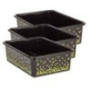 Teacher Created Resources® Black Confetti Large Plastic Storage Bin, Pack of 3