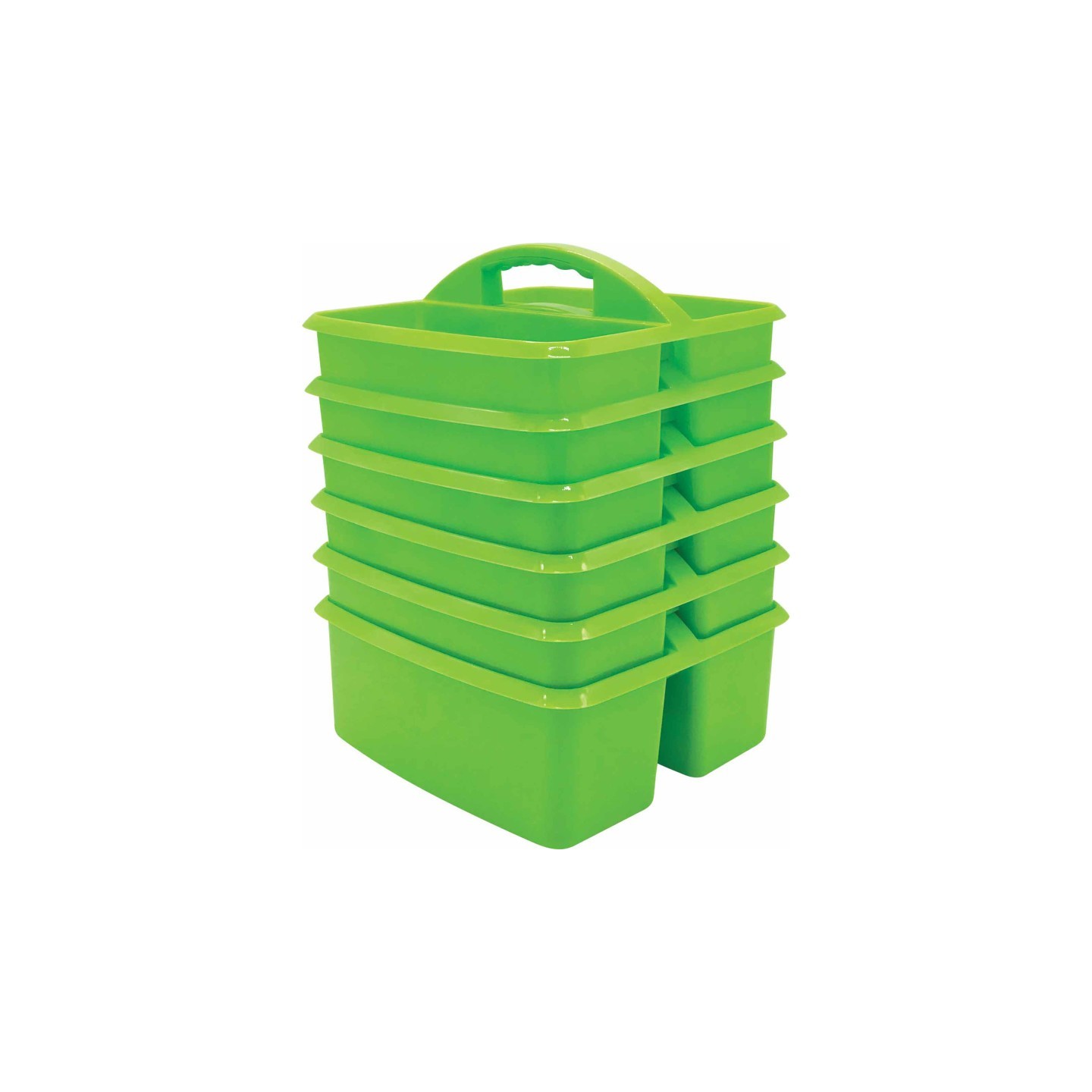 Teacher Created Resources® Lime Plastic Storage Caddy, Pack of 6