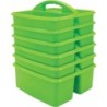 Teacher Created Resources® Lime Plastic Storage Caddy, Pack of 6