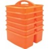 Teacher Created Resources® Orange Plastic Storage Caddy, Pack of 6