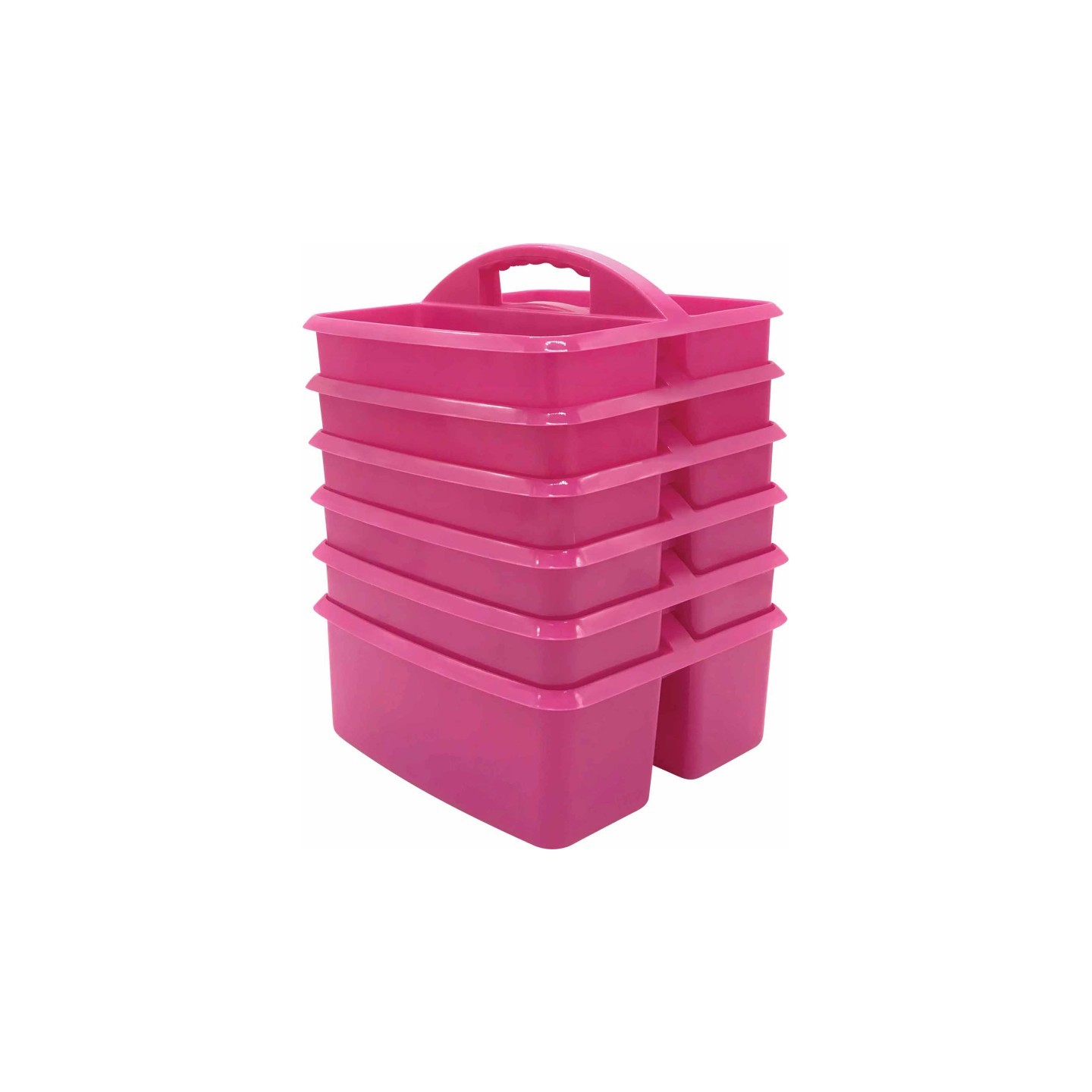 Teacher Created Resources® Pink Plastic Storage Caddy, Pack of 6