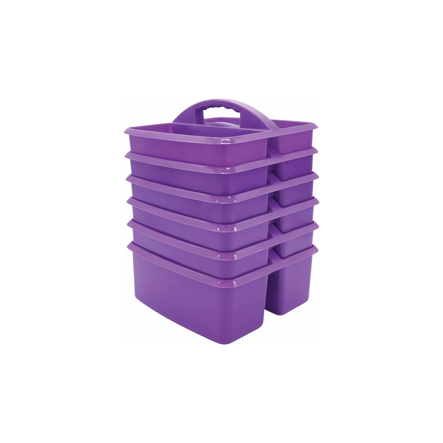 Teacher Created Resources® Purple Plastic Storage Caddy, Pack of 6