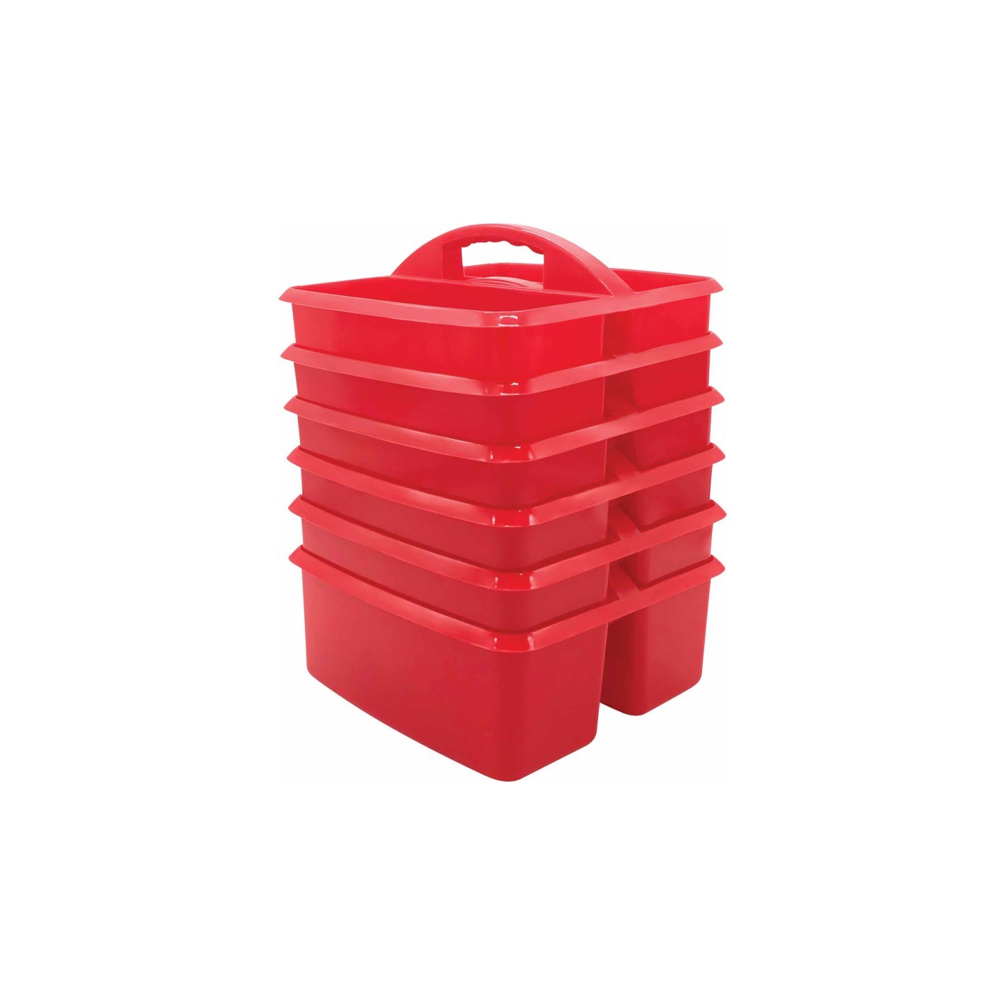 Teacher Created Resources® Red Plastic Storage Caddy, Pack of 6