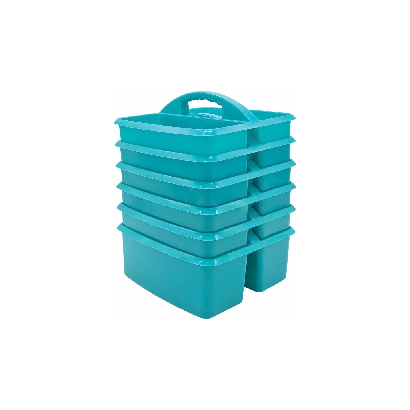Teacher Created Resources® Teal Plastic Storage Caddy, Pack of 6