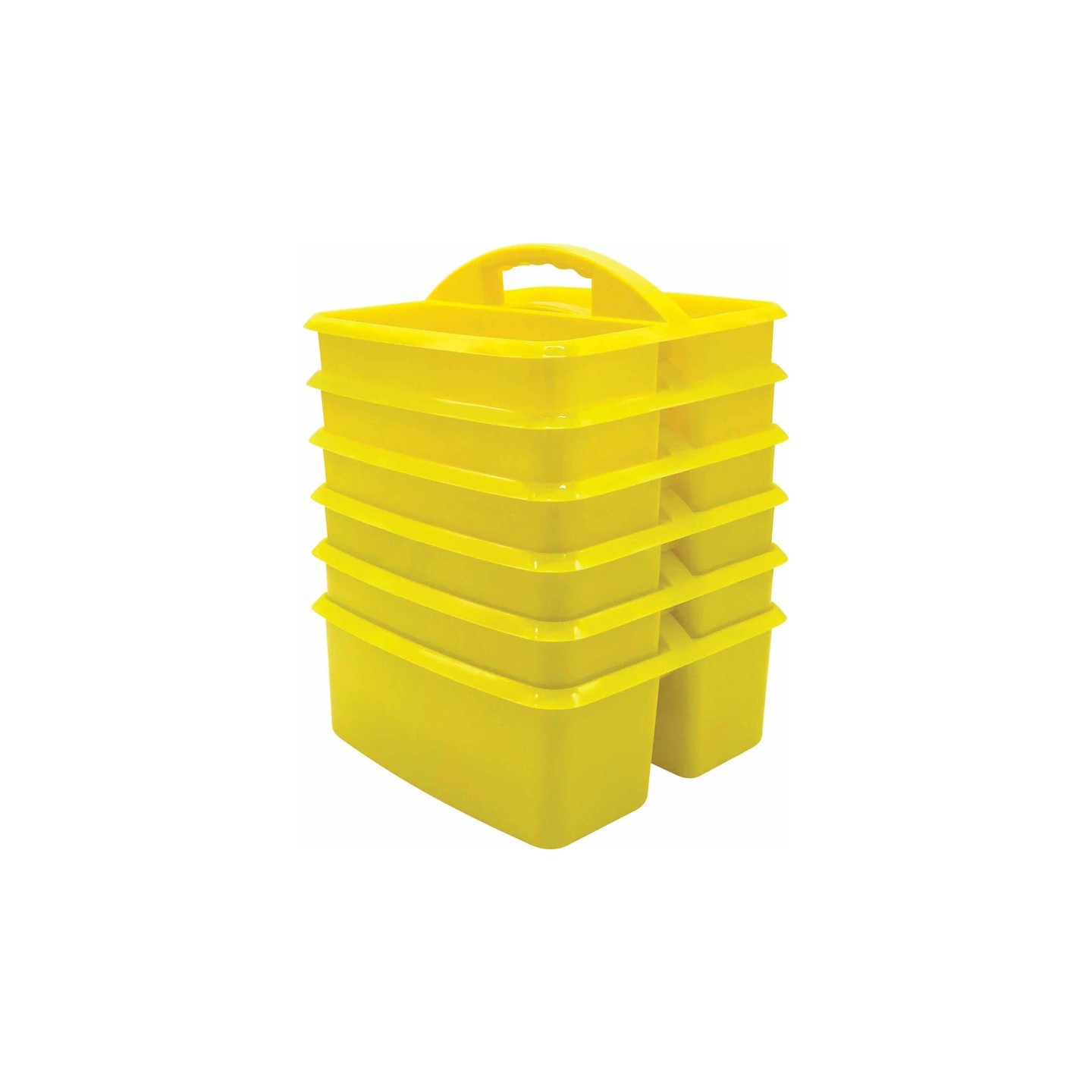 Teacher Created Resources® Yellow Plastic Storage Caddy, Pack of 6