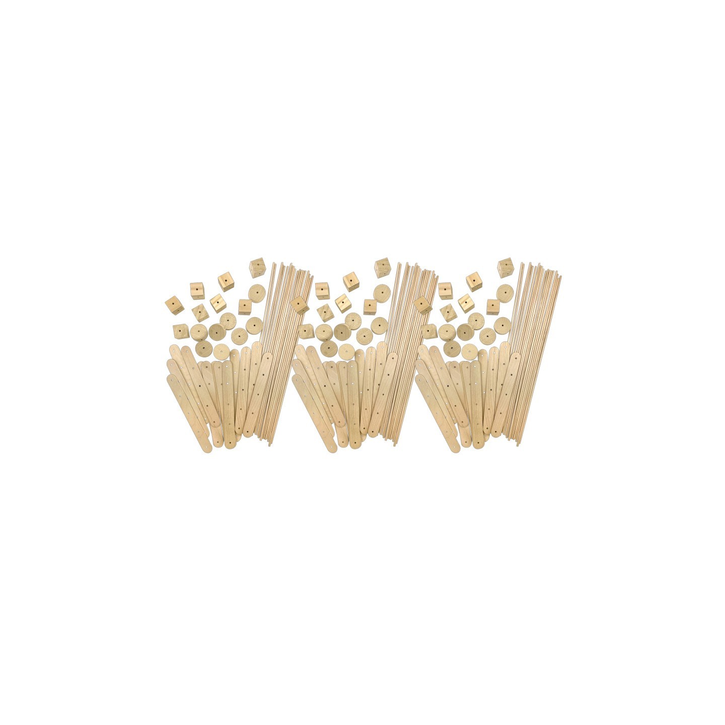 Teacher Created Resources® STEM Basics: Wood Construction Kit - 66 Per Pack, 3 Packs