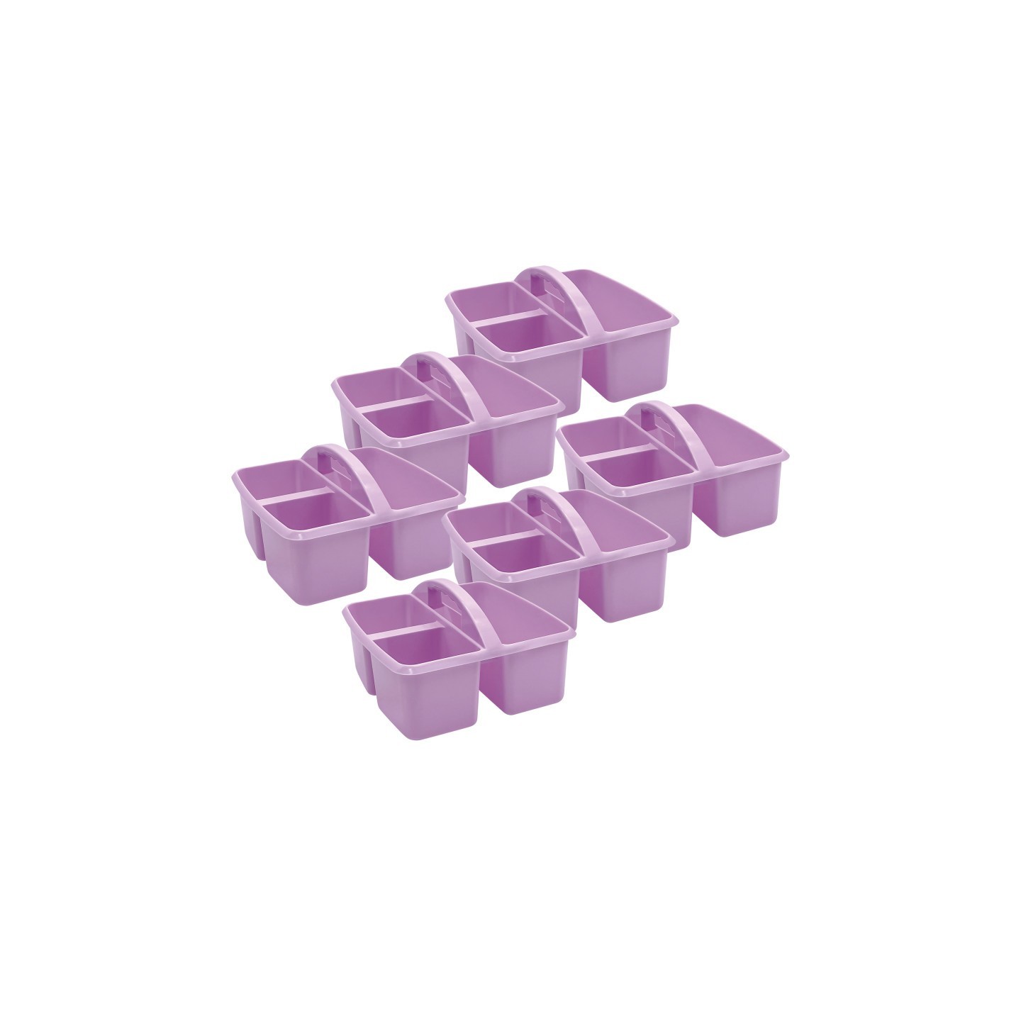 Teacher Created Resources® Plastic Storage Caddy, Lavender, Pack of 6
