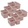 Teacher Created Resources® Plastic Storage Caddy, Light Mauve, Pack of 6