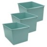 Teacher Created Resources® Plastic Multi-Purpose Bin, Calming Blue, Pack of 3
