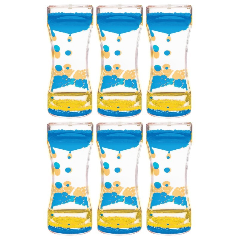 Teacher Created Resources® Blue & Yellow Liquid Motion Bubbler, Pack of 6