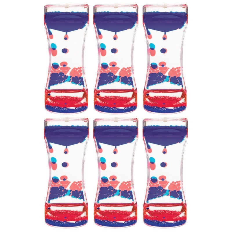 Teacher Created Resources® Red & Blue Liquid Motion Bubbler, Pack of 6