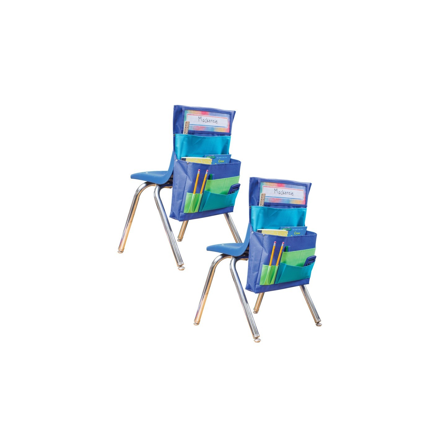 Teacher Created Resources® Blue, Teal & Lime Chair Pocket, Pack of 2