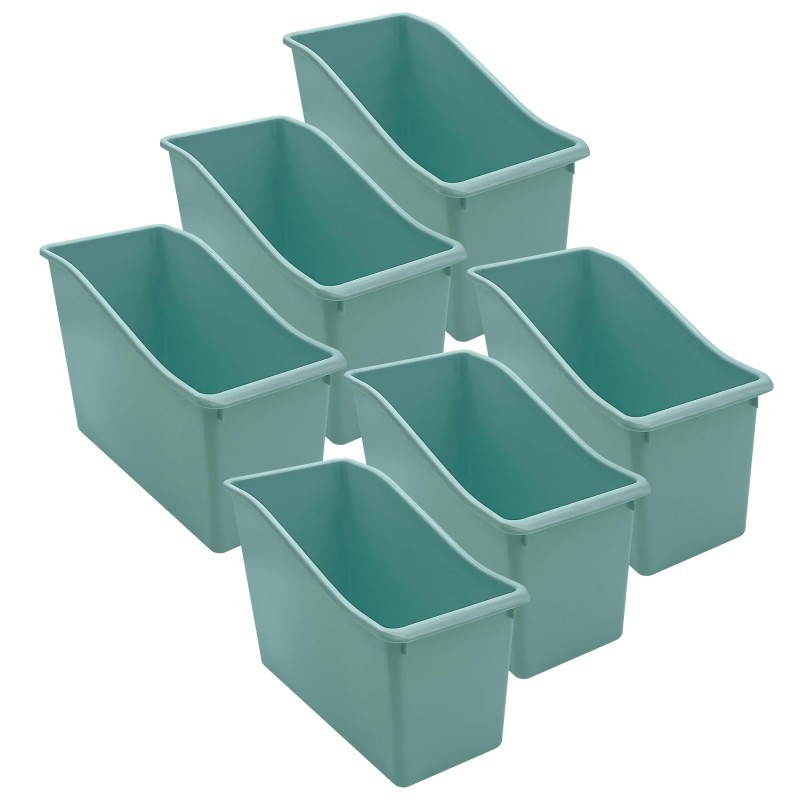 Teacher Created Resources® Plastic Book Bin, Calming Blue, Pack of 6
