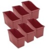 Teacher Created Resources® Plastic Book Bin, Deep Rose, Pack of 6