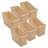 Teacher Created Resources® Plastic Book Bin, Light Brown, Pack of 6