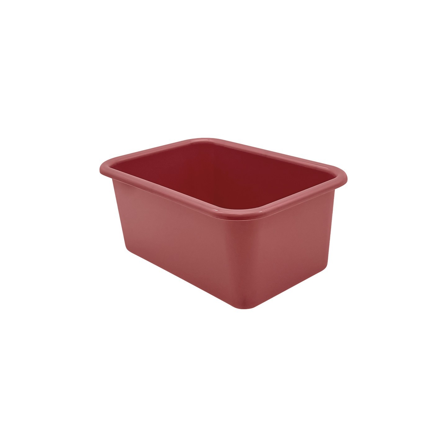 Teacher Created Resources® Small Plastic Storage Bin, Deep Rose