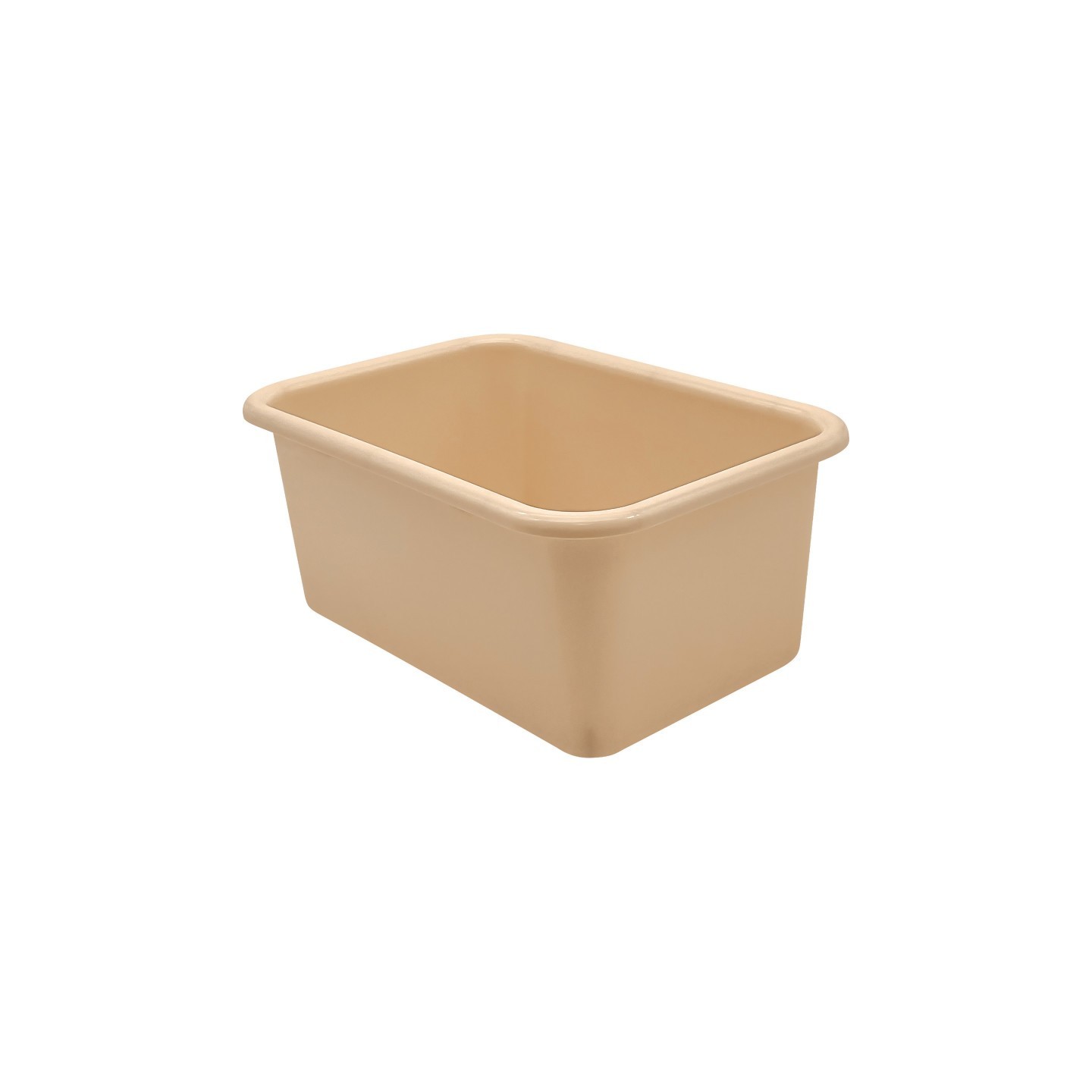 Teacher Created Resources® Small Plastic Storage Bin, Light Brown