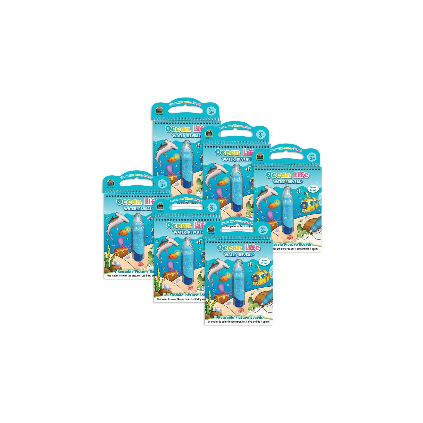 Teacher Created Resources® Ocean Life Water Reveal Book, 6 Sets